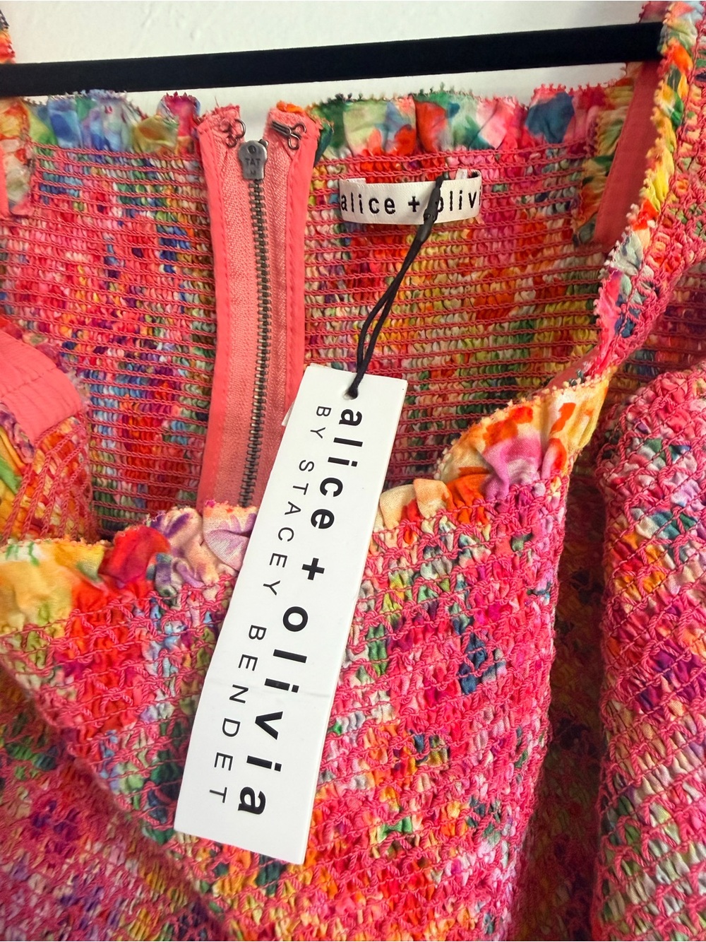 Alice + Olivia Jocelyn Mini Dress in Garden Floral (MSRP $550) - Picture 9 of 9
